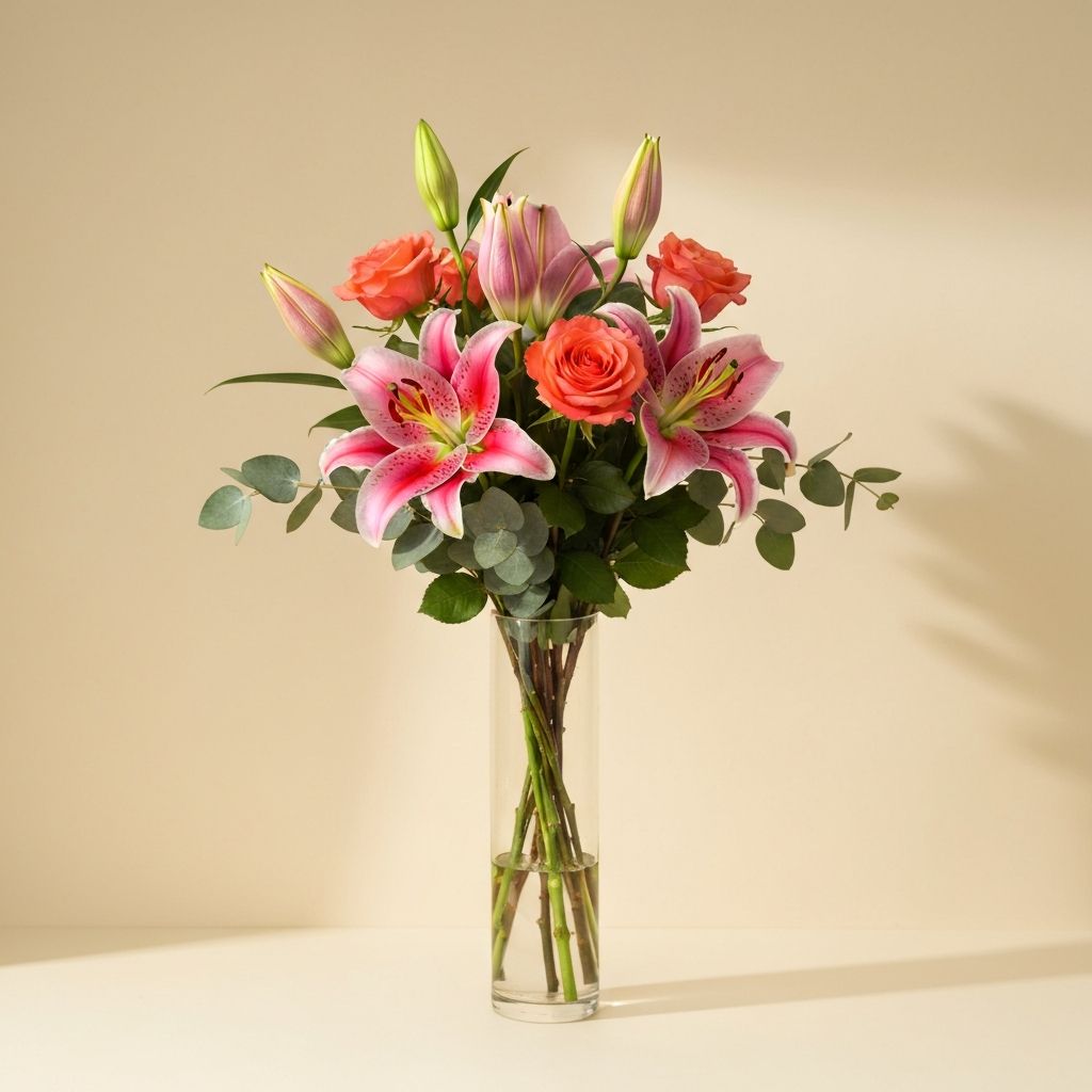 Lirios y Rosas — Una mezcla elegante para los momentos más memorables.