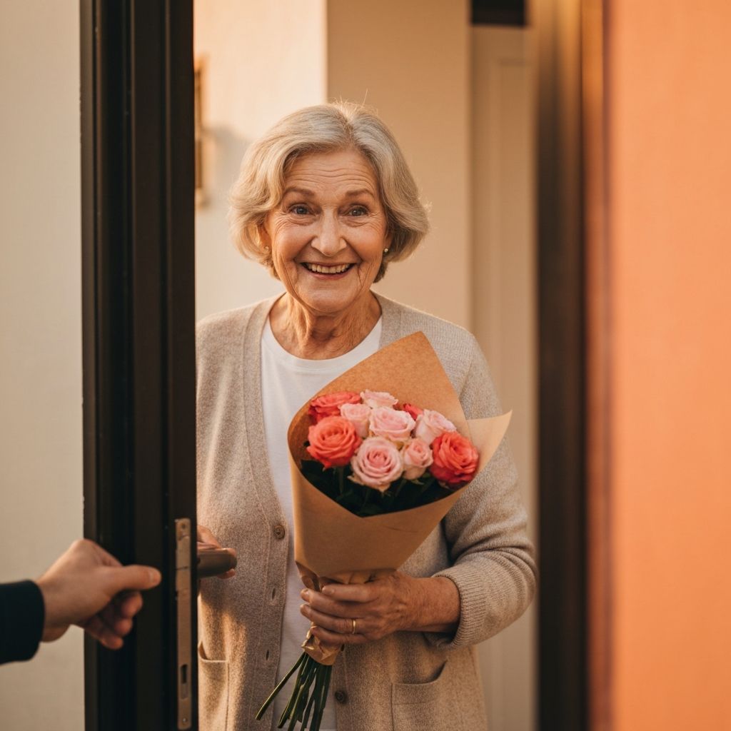 abuela's smile, six time zones away